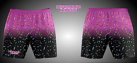 DK Pink & Black Ombre Sprinkle Shorts