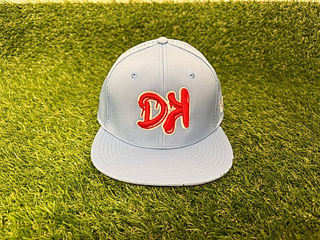 DK Graffiti Hat - Baby Blue with Red